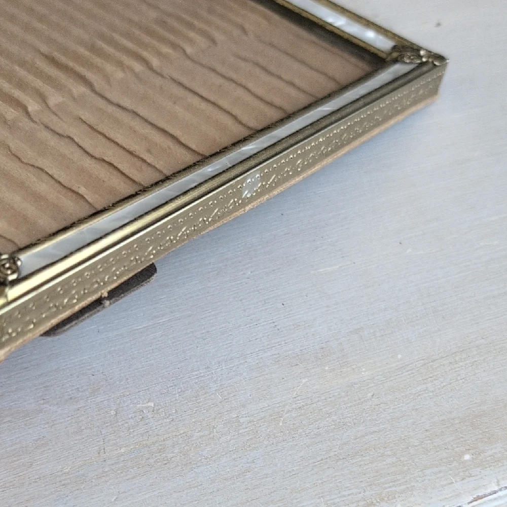 Faux Mother Of Pearl Gold and Cream Picture Frame